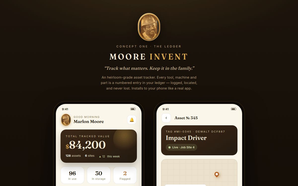 Moore Invent — The Ledger concept