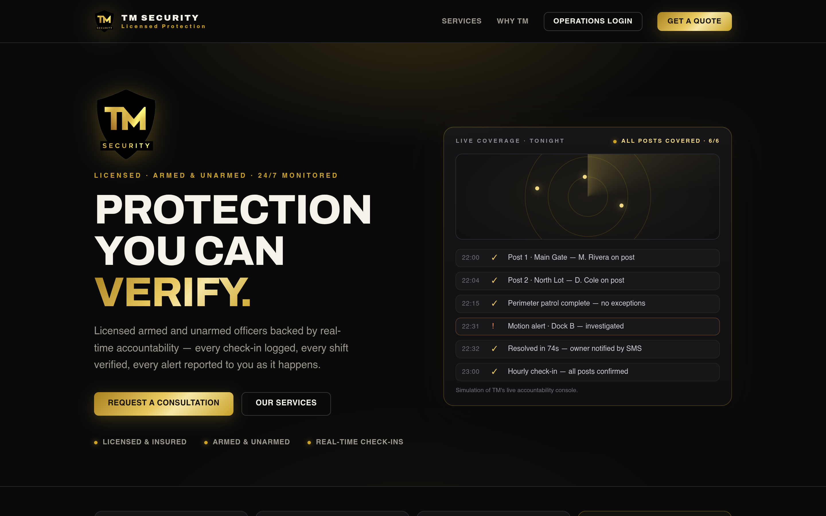 The TM Security website